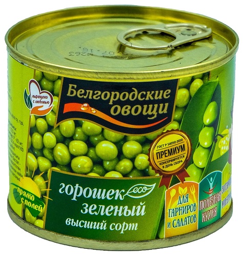 Горошек зеленый ж/б 200г*24 Белгородские овощи